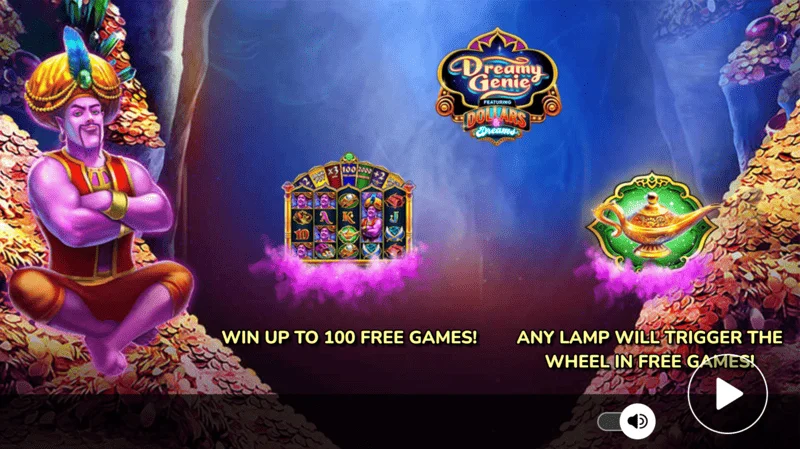 Dreamy Genie Dollars & Dreams - main menu
